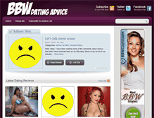 Tablet Screenshot of bbwdatingadvice.com